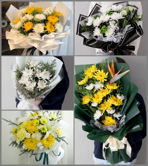 浙江省绍兴越城区灵芝镇张市村白事花束代送